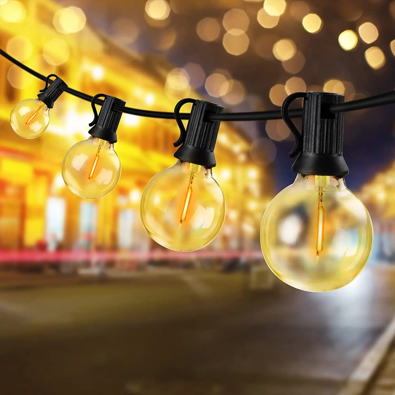 Solar G40 Globe Patio String Lights