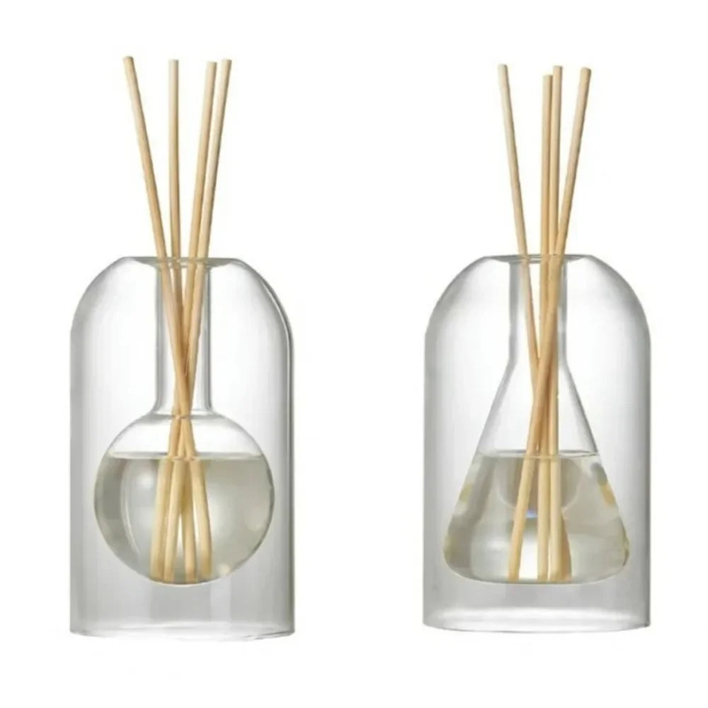 130/200ML Transparent Glass Aromatherapy Diffuser Bottle Glass Storage