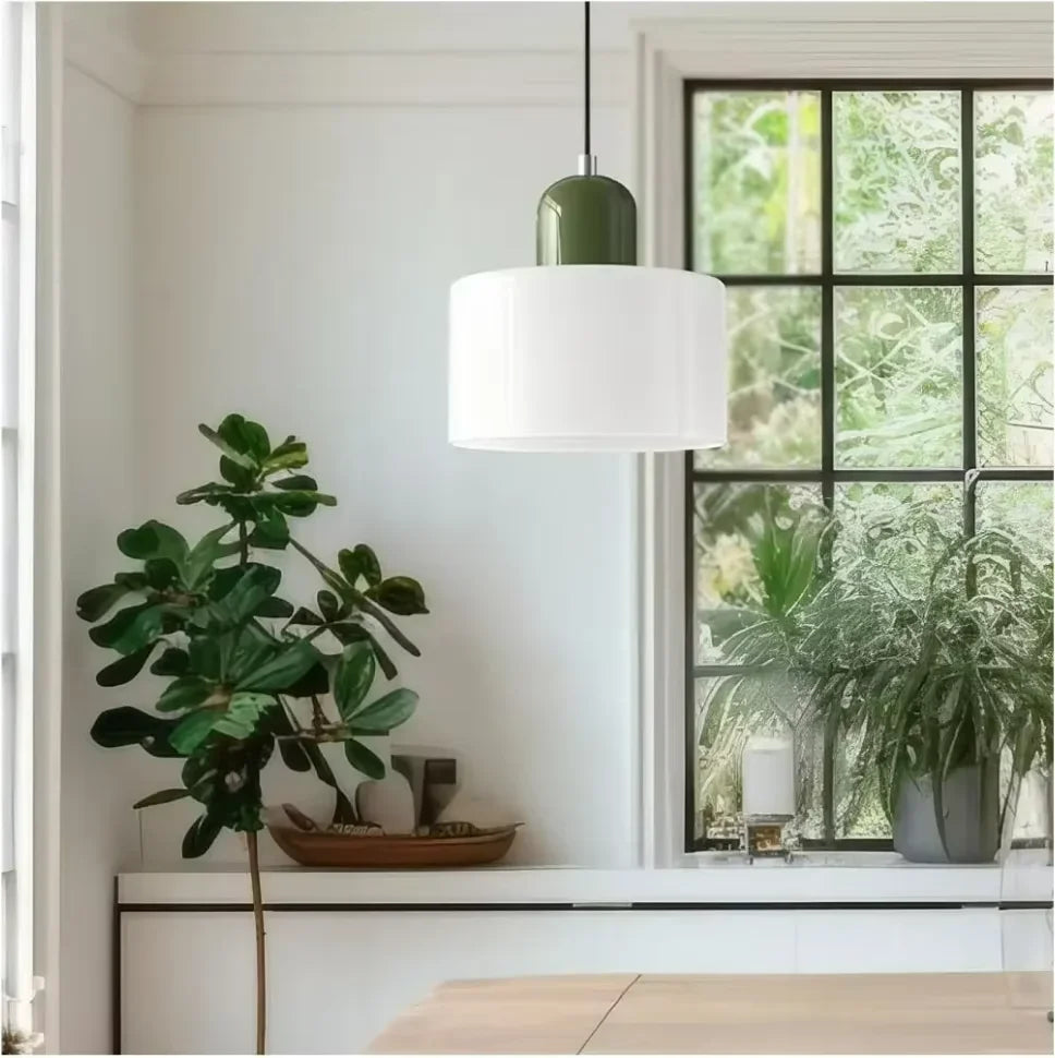 Vintage Stained Glass Chandelier for Bedside and Dining
