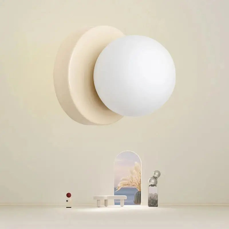 Nordic LED Glass Wall Lamp Minimalist G9 Base Orb Sconce