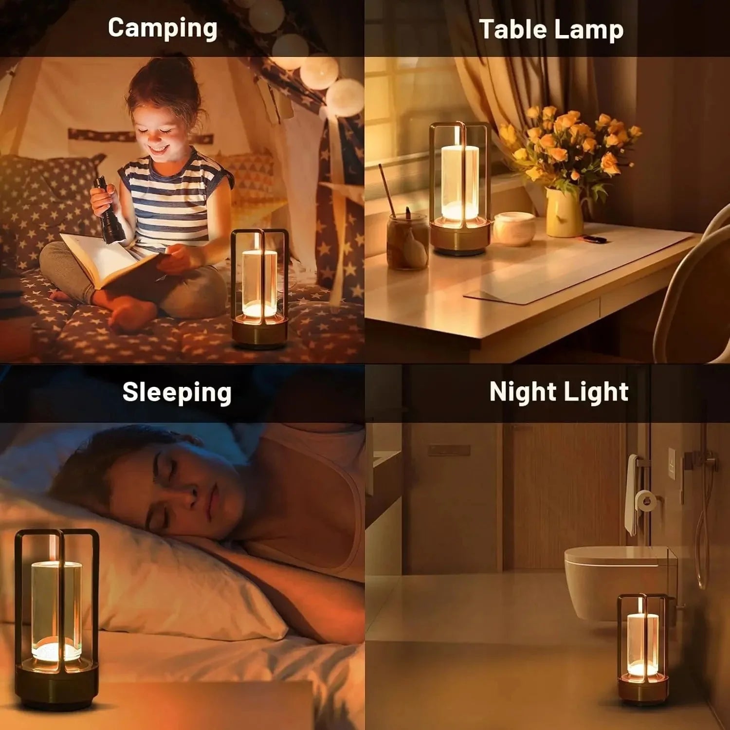 GGbingo Cordless LED Table Lamp, Rechargeable Creative Atmosphere Light