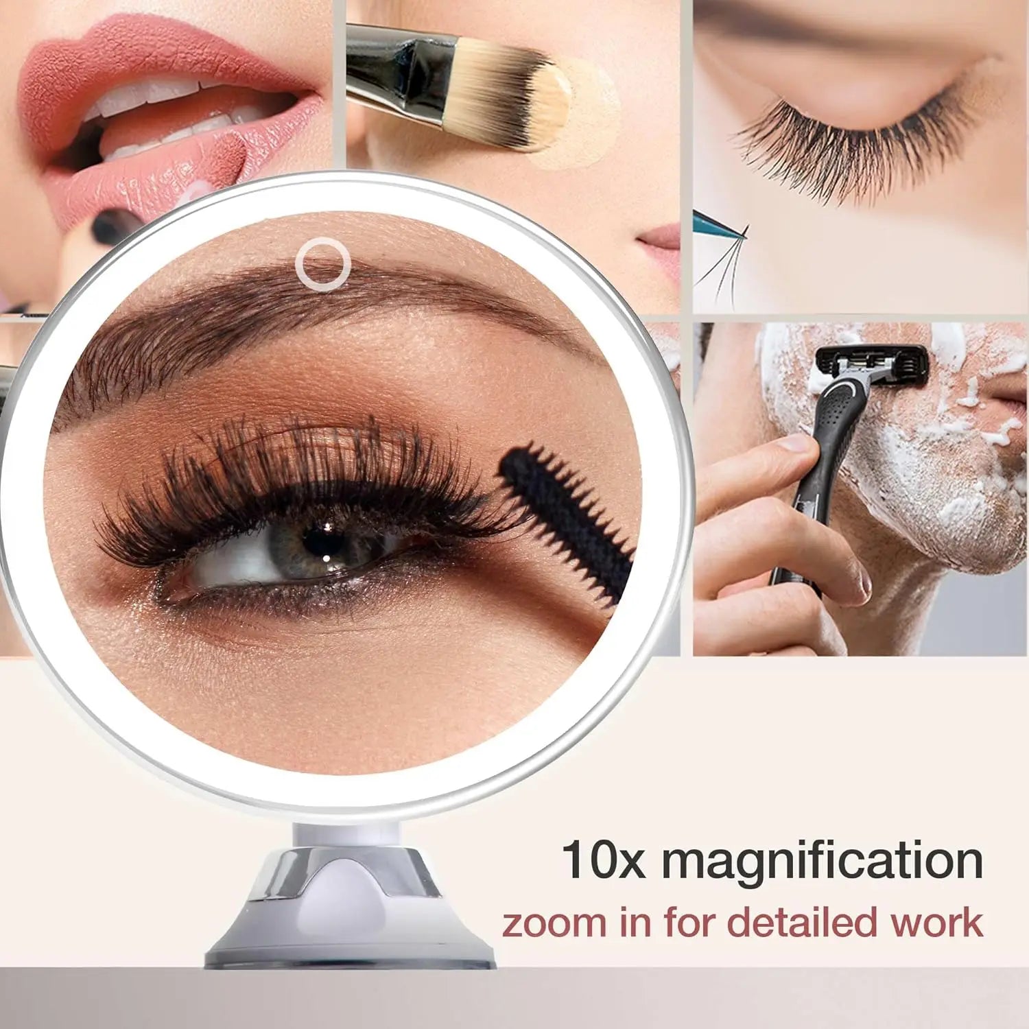 10X Magnifying Suction Makeup Mirror