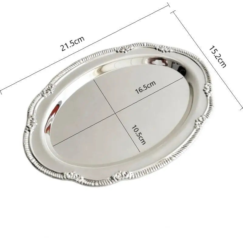 Embossed Oval Serving Tray