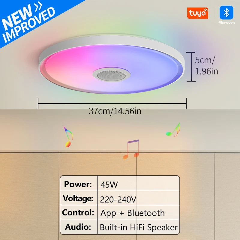 LED Smart Ceiling Lamps RGB APP Remote Control Dimming Modern