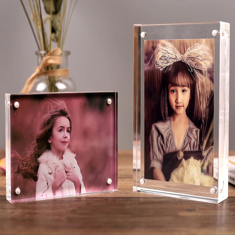 Clear Acrylic Magnetic Photo Block
