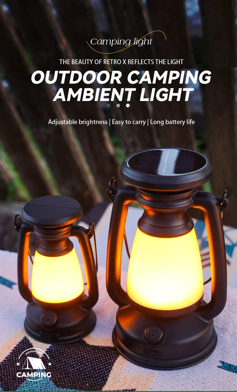 USB Rechargeable Camping Light Portable Camping Lanterns Hanging Tent