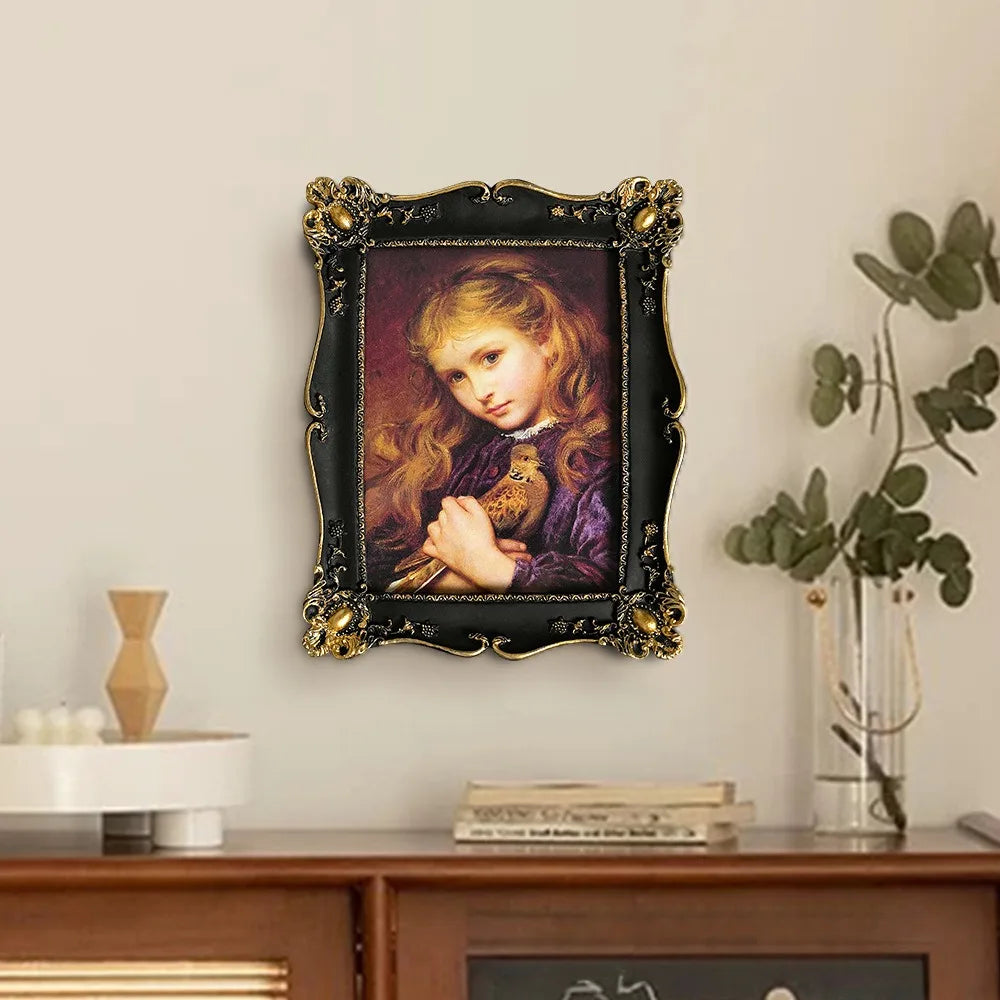 Vintage Black and Gold Picture Frame
