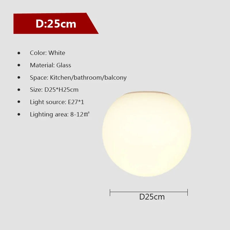 Glass Ball Minimalist Ceiling Light