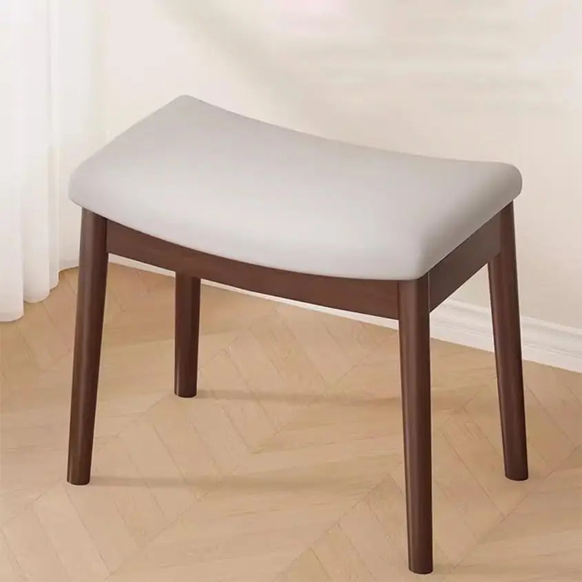 Saddle Cushion Vanity Stool with Storage