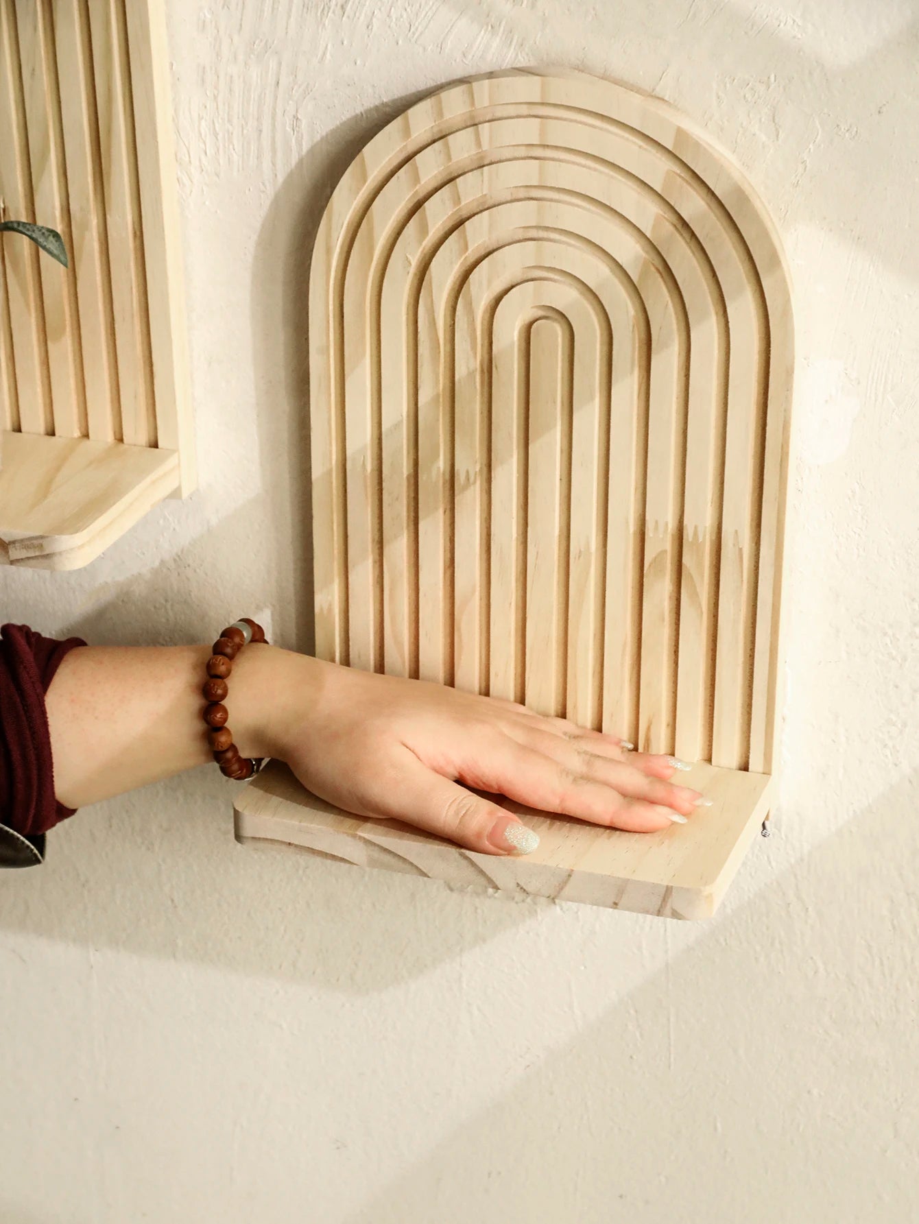 Boho Arch Floating Wall Shelf