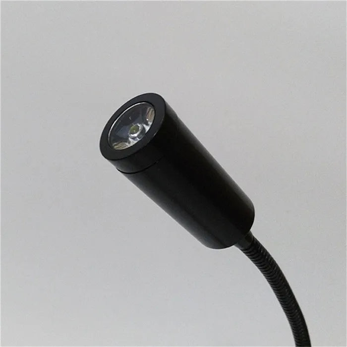 L40cm Long gooseneck 3W Led Wall Light Bedside Led Wall Lighting Black
