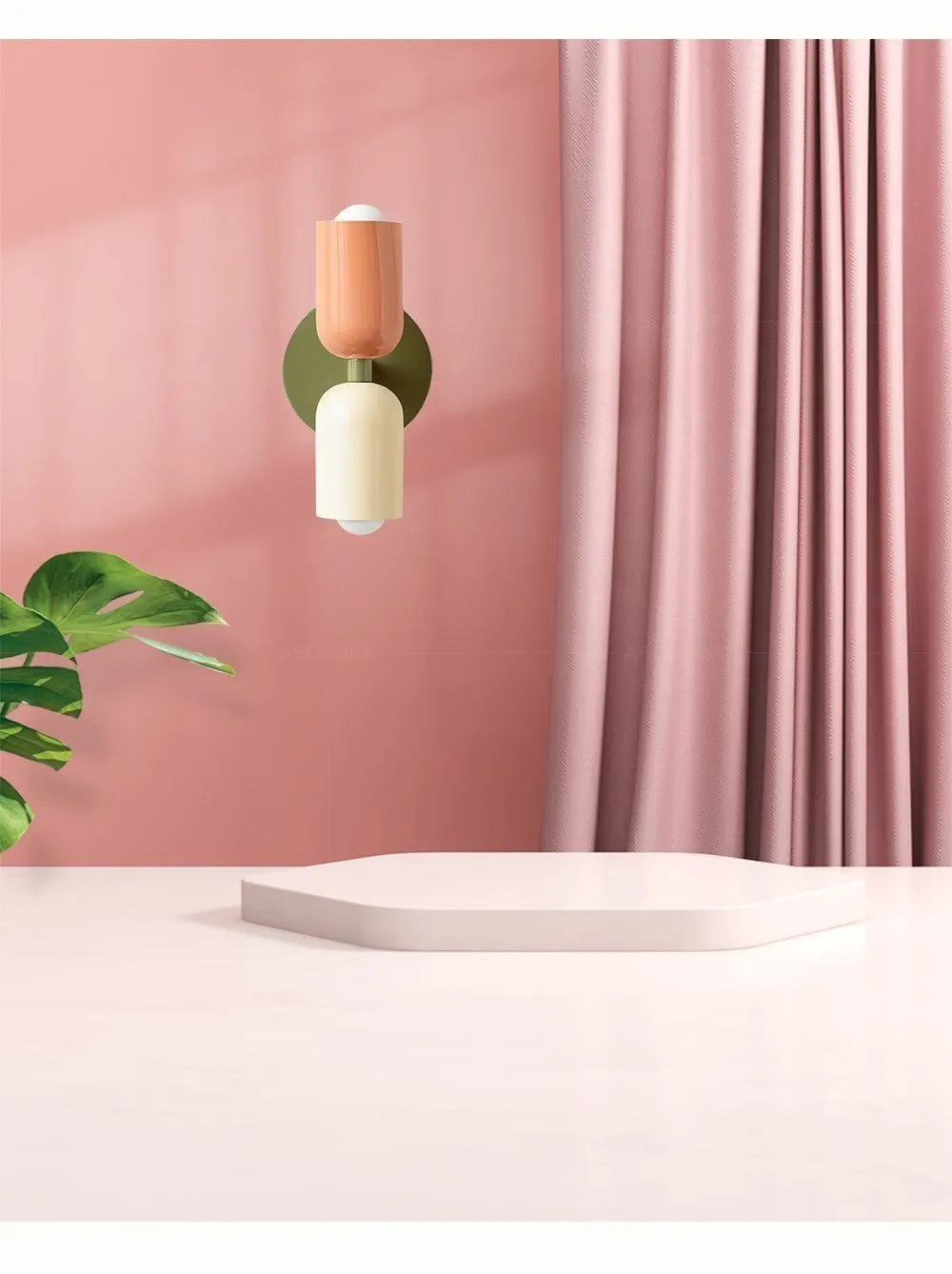 Cream Double Head Wall Lamp