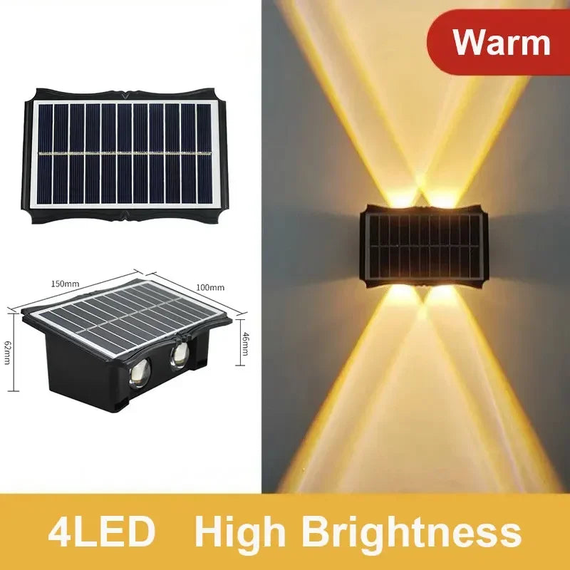 Up & Down Solar Wall Light