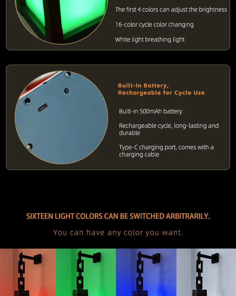 Pixel Style Night Light Lantern