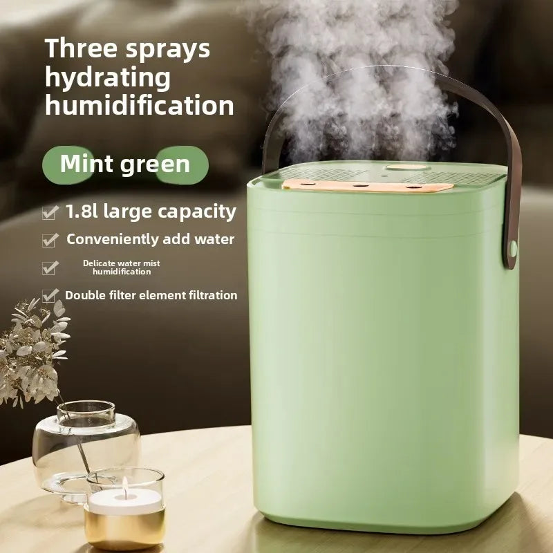 USB Connected Three Nozzle Humidifier 1.8L Large Capacity 3-Gear