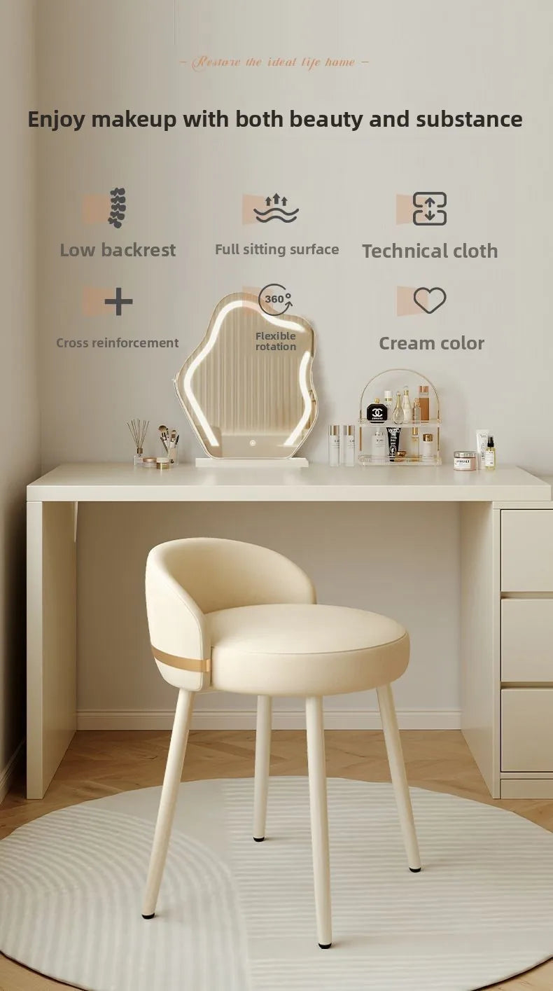 Modern Swivel Vanity Stool, 360 Rotating