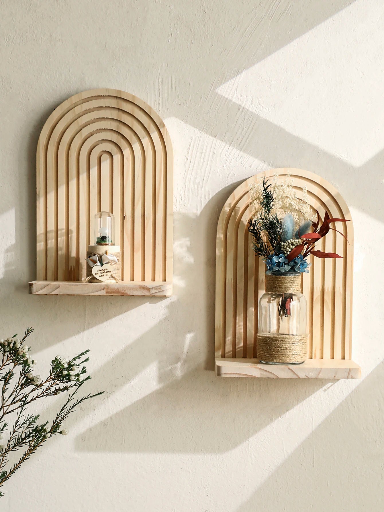 Boho Arch Floating Wall Shelf