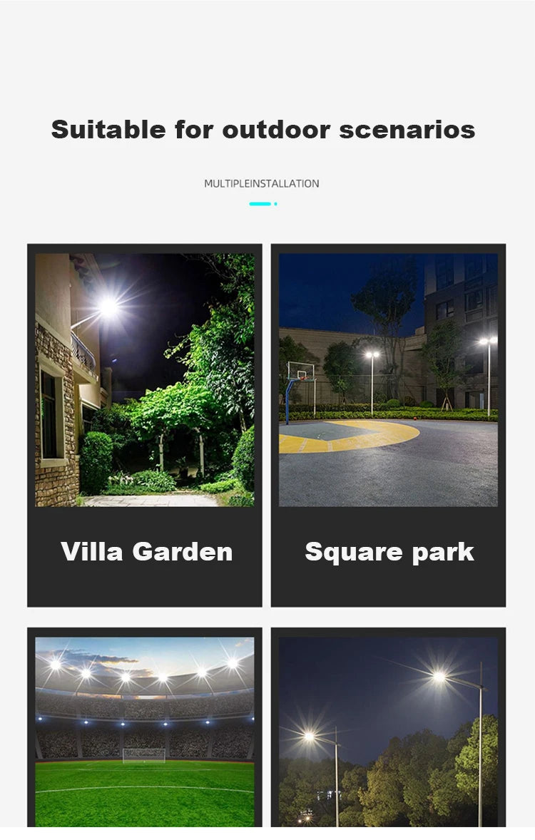 200W Powerful Solar Light Outdoor Solar Street Light 6000mah Waterproof