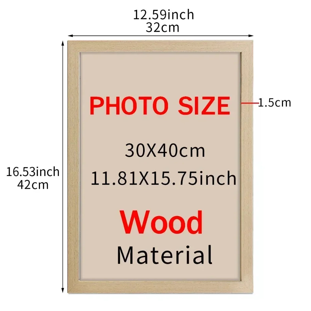 Black and White Wood Grain Photo Frame Wall Hanging