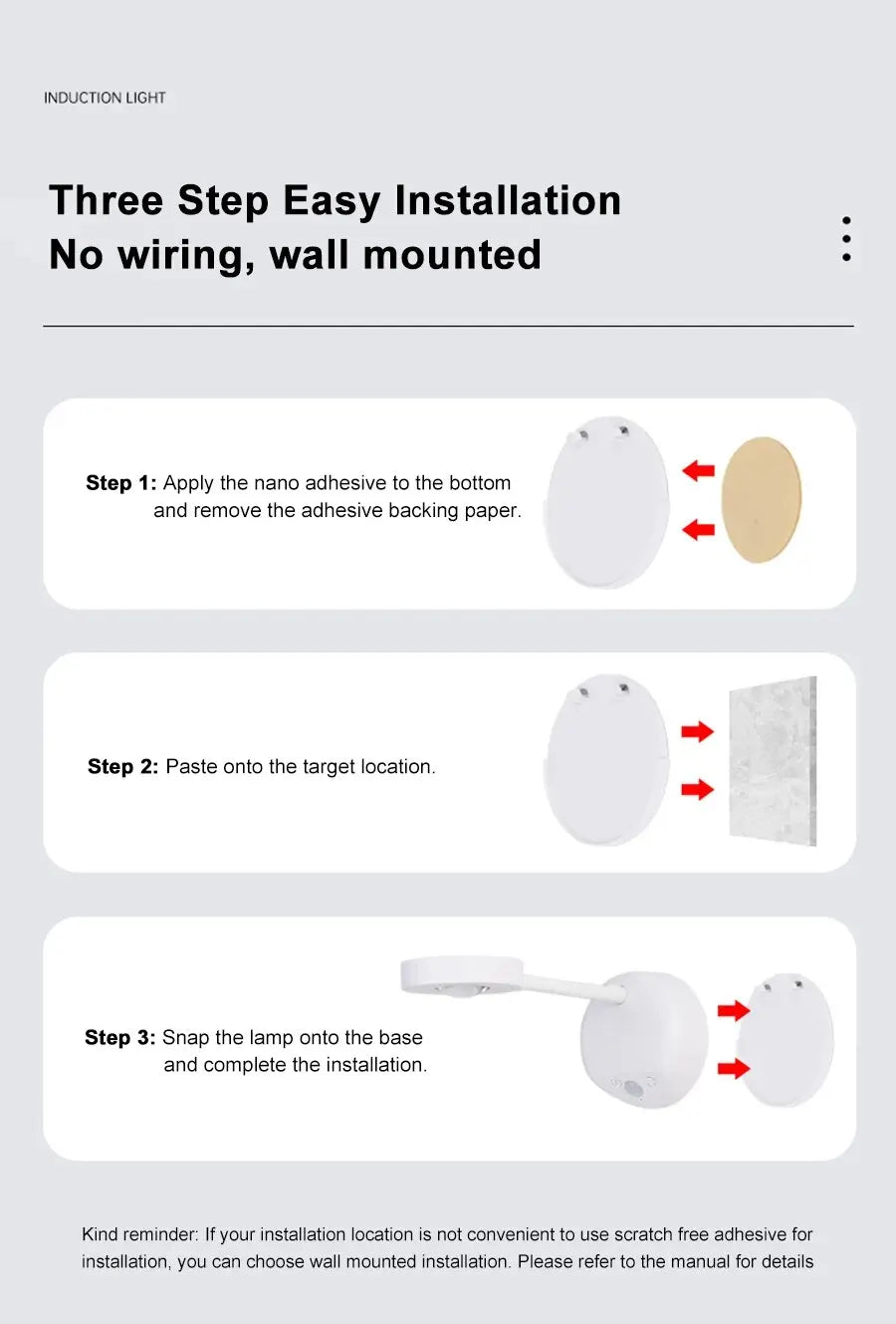 Motion Sensor Rechargeable Wall Light