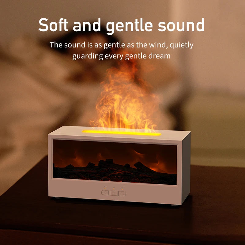 Creative Fireplace Air Humidifier Waterless Auto-Off Aroma Essential