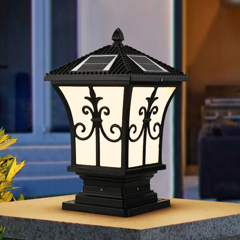 3-Color Adjustable Waterproof Outdoor Solar Lamp with Remote Control -