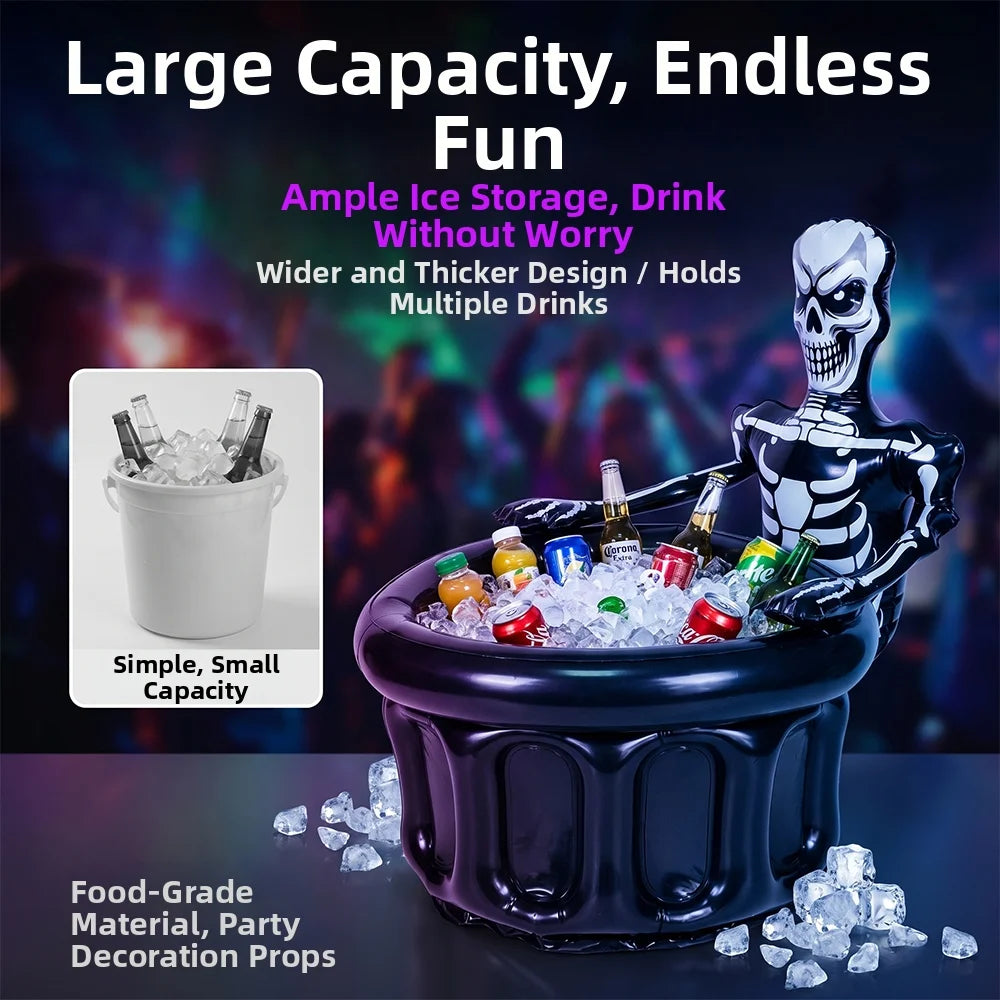Inflatable Skull Drink Cooler