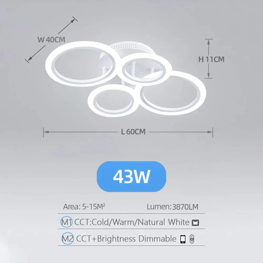 Modern LED Ring Chandelier