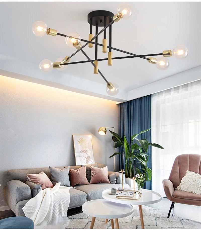 Retro Industrial Iron Ceiling Chandelier