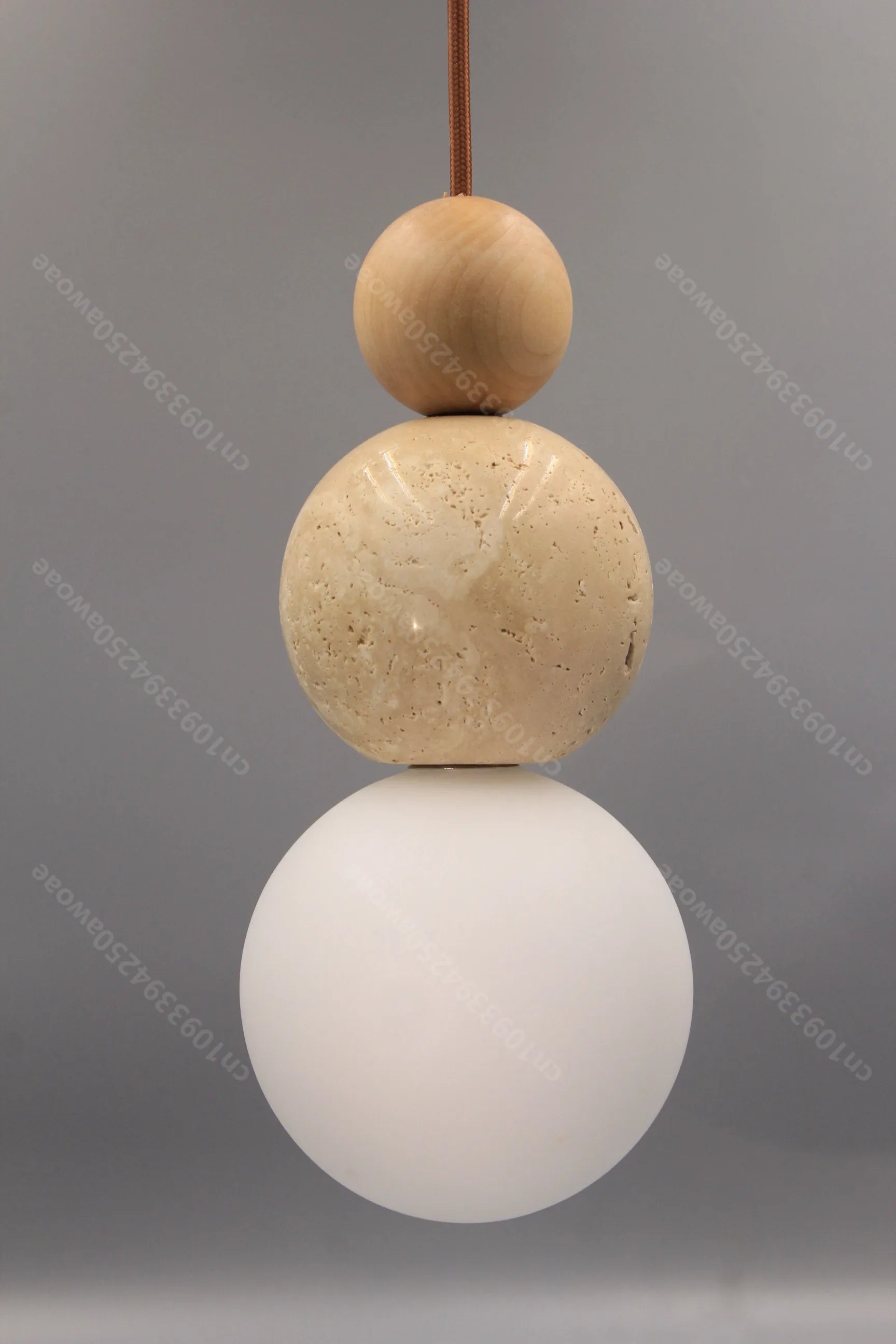 Cream Travertine Pendant Light