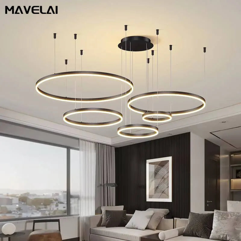 Modern Circular Ring LED Chandelier
