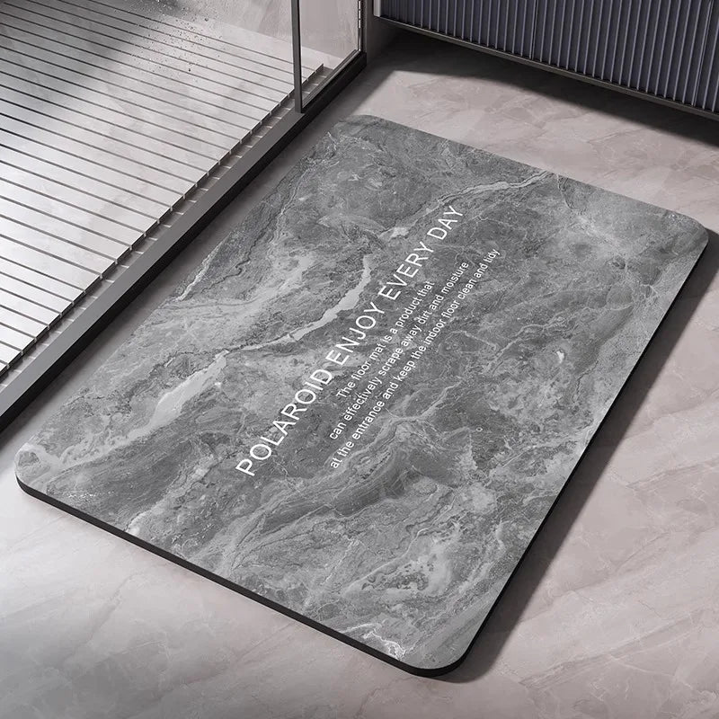 Diatomaceous Earth Bath Mat Bathroom Rug Absorbent Non-slip Floor Foot