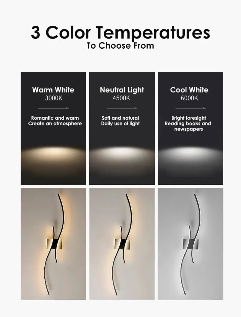 Indoor LED Wall Lamps for Corridor Bedroom Aluminum LED Wall Sconce