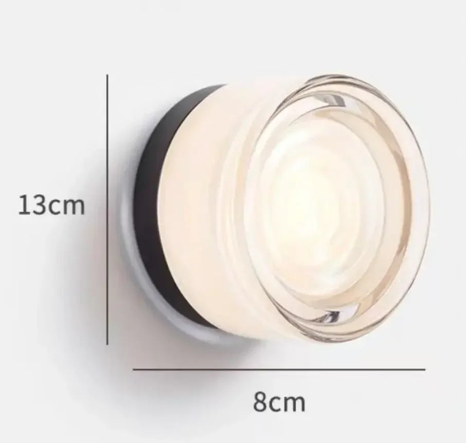 Modern Glass Round Wall Sconce