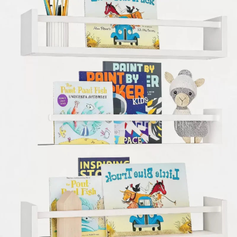 Wooden Kids Floating Bookshelf