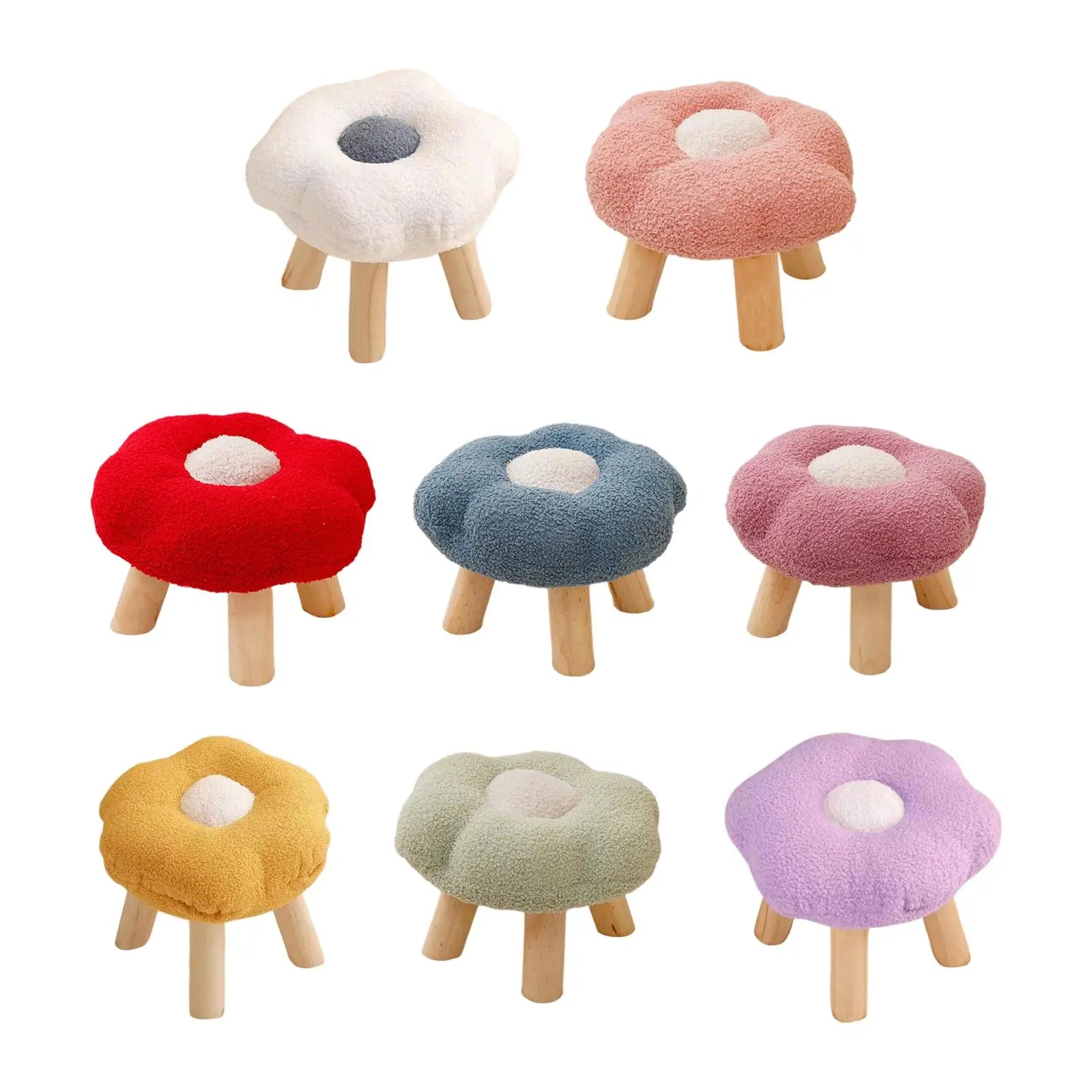 Wooden Small Foot Stool, Non Slip Footrest