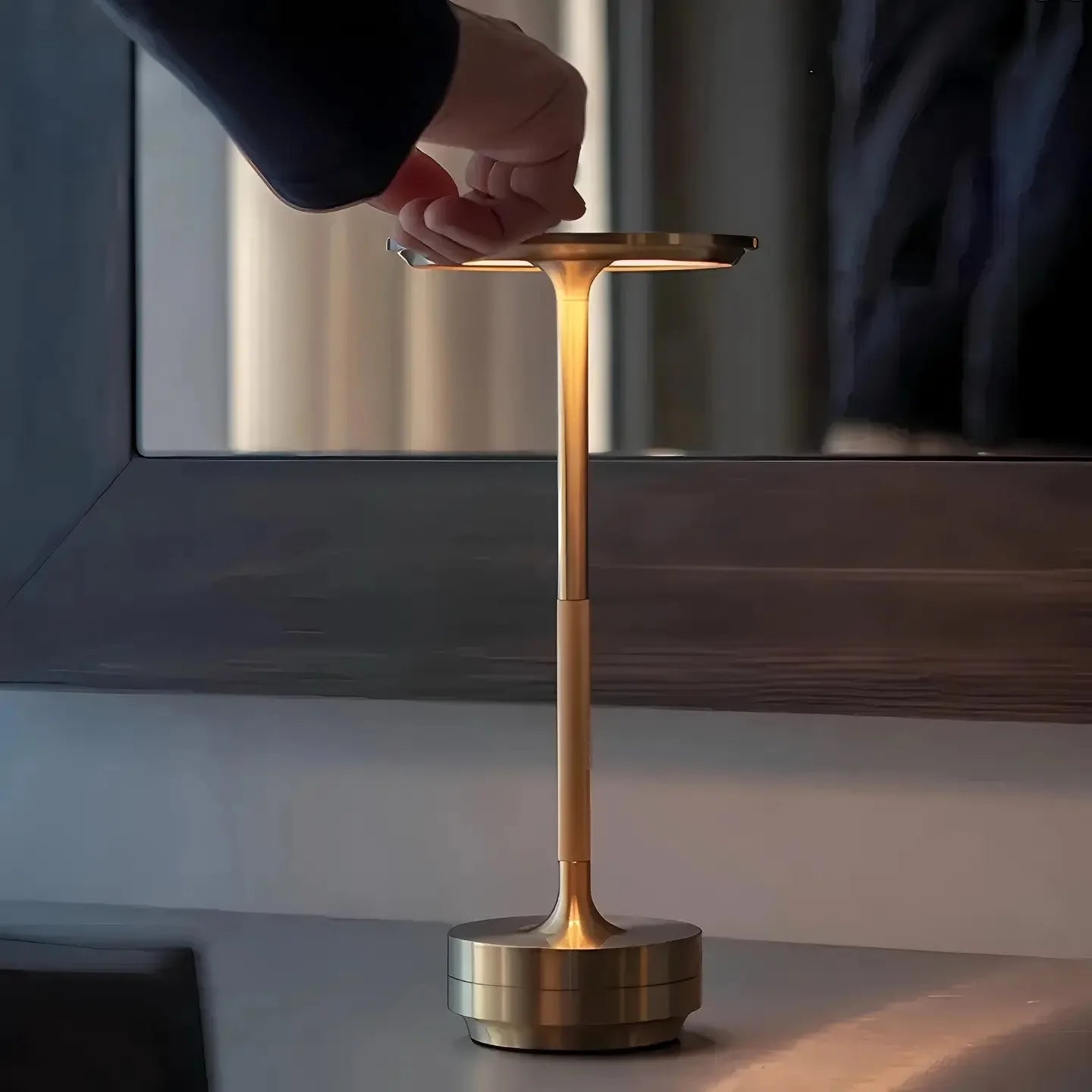 Aluminum Cordless Touch Table Lamp