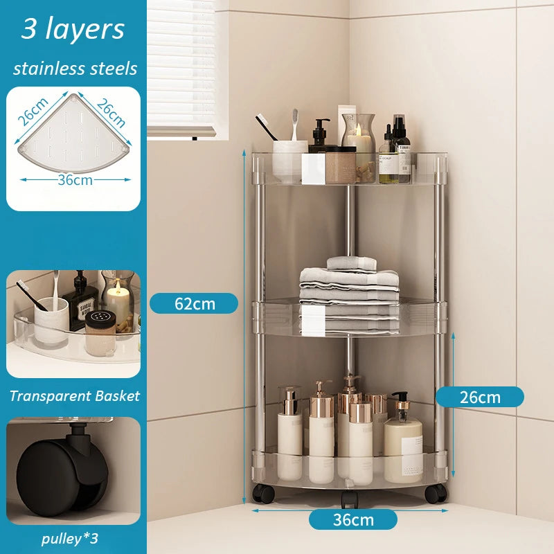 Clear Multi Tier Bathroom Rack