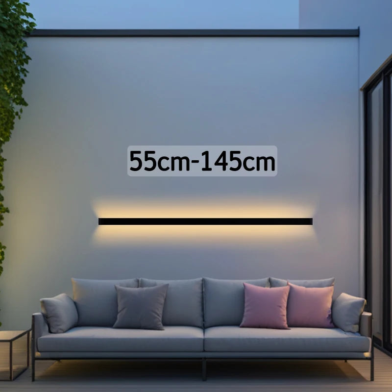 Nordic Long Outdoor LED Wall Lamp