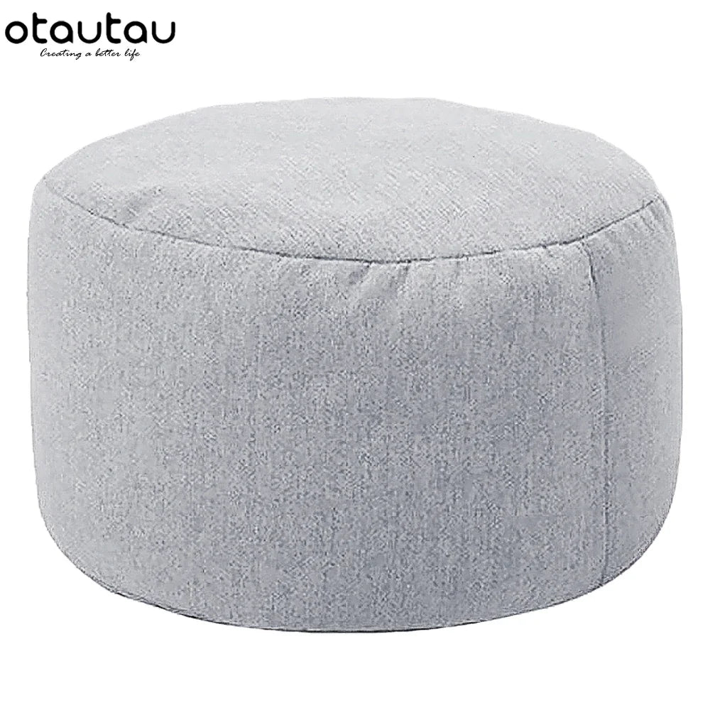 Linen Bean Bag Pouf