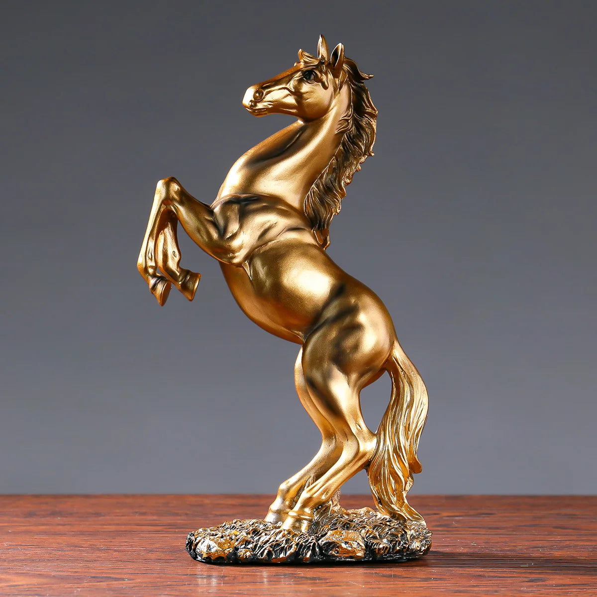 Resin Rearing Horse Statue