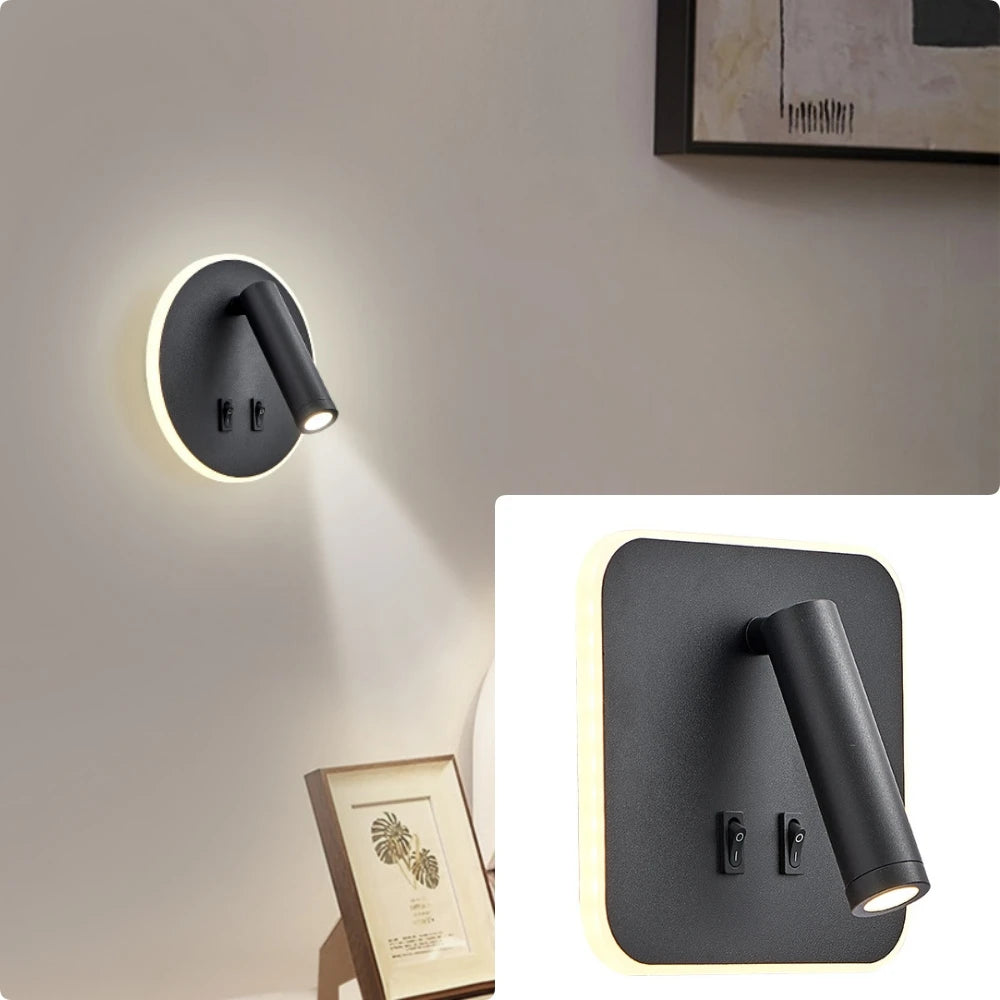 LED Wall Light 220V AC Backlight Rotating Adjustable Spotlight