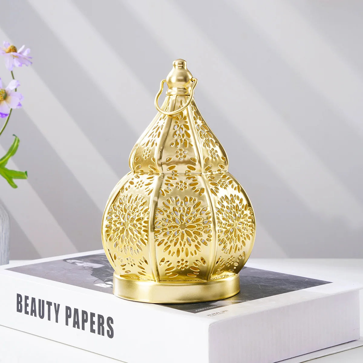 Moroccan Gourd Lantern Candle Holder