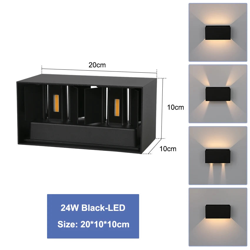 Cube Up And Down LED Wall Light
