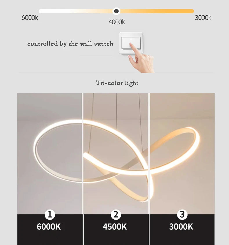 Minimalist LED Pendant Chandelier