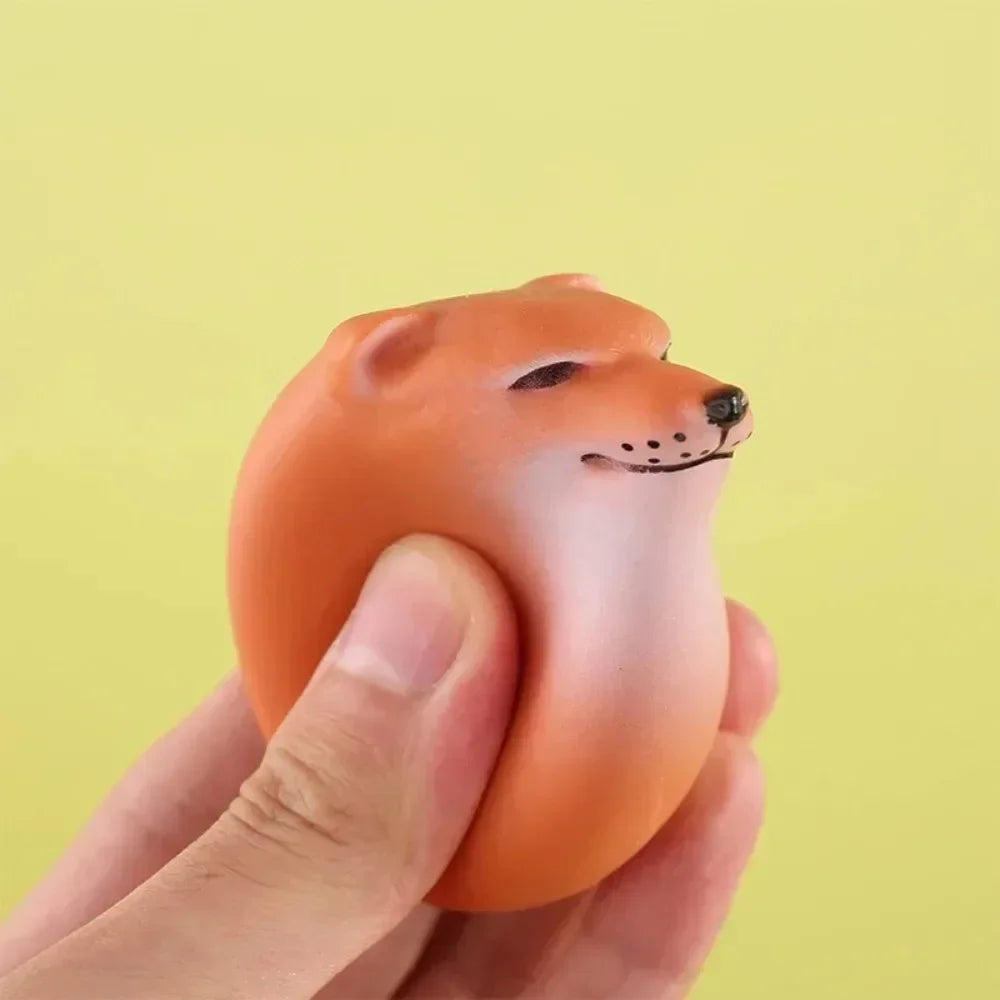 Cute Shiba Inu Egg Figurine Realistic Dog Statue Desktop