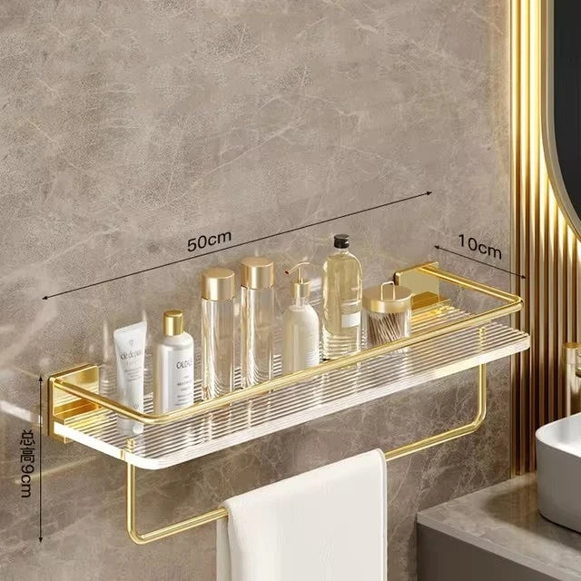 Punch-free Acrylic Bathroom Shelf