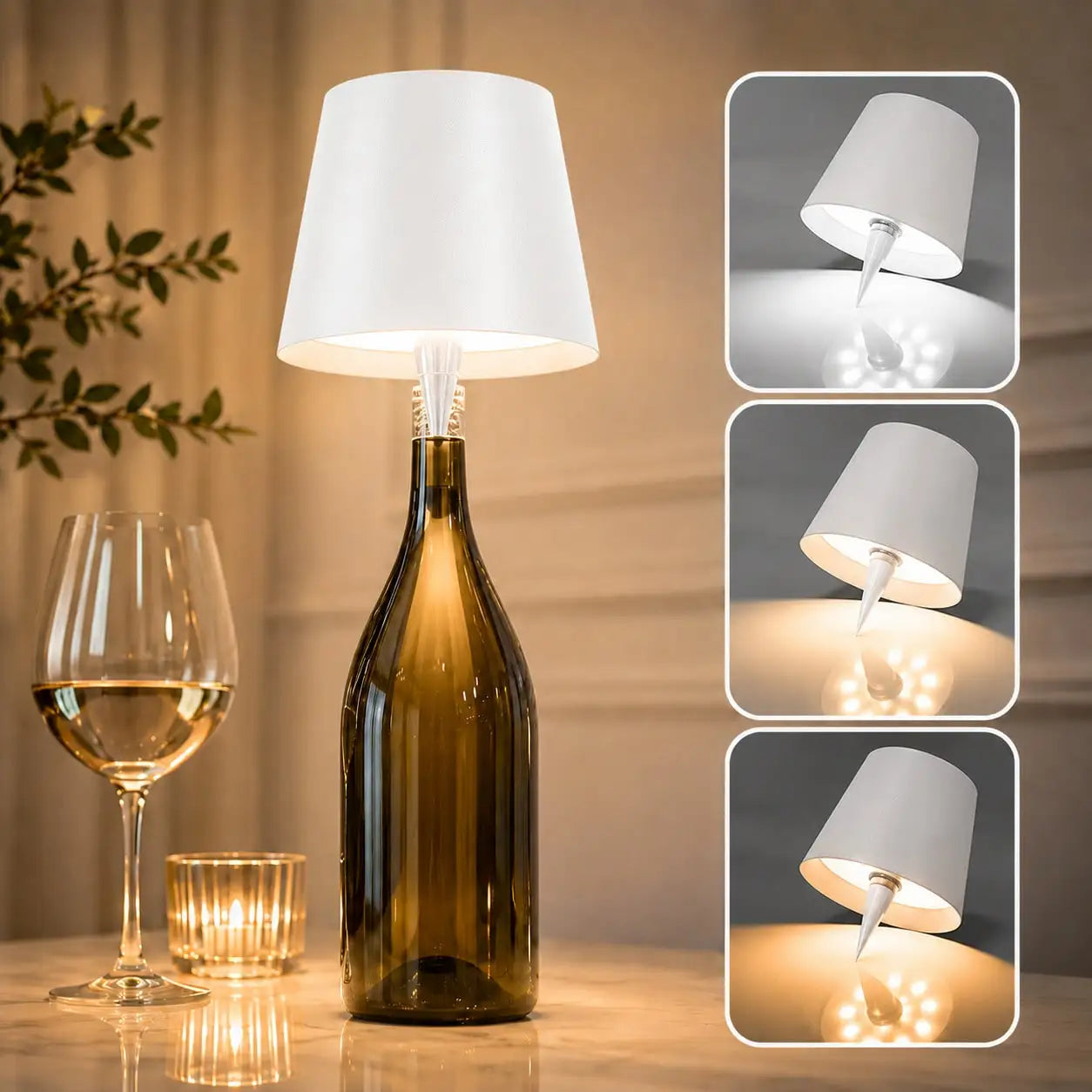 Rechargeable Wine Bottle Table Lamp