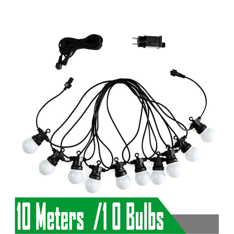 Outdoor Camp Lights Bulbs 23M G50 Waterproof Garland String LED Fairy Lights Tent Decoration Christmas Party Wedding ornament