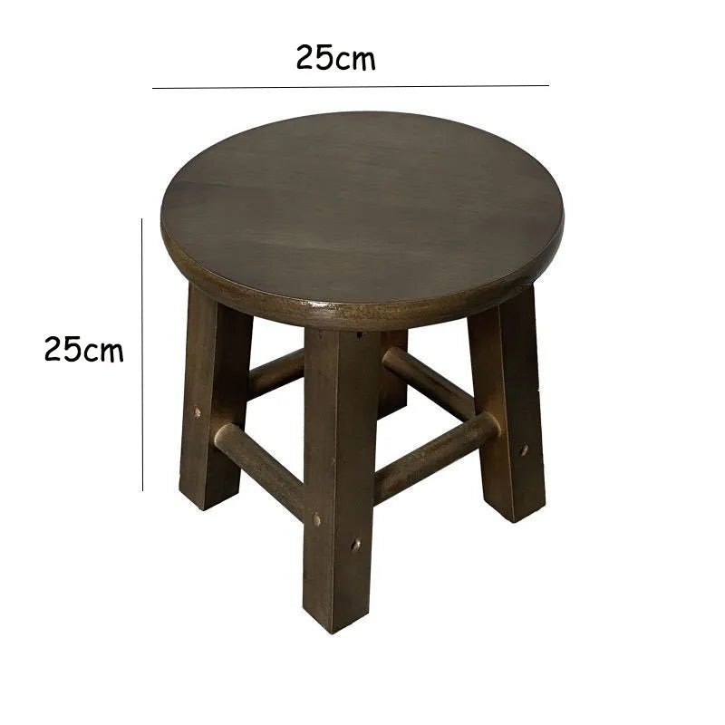 Solid Wood Round Stool